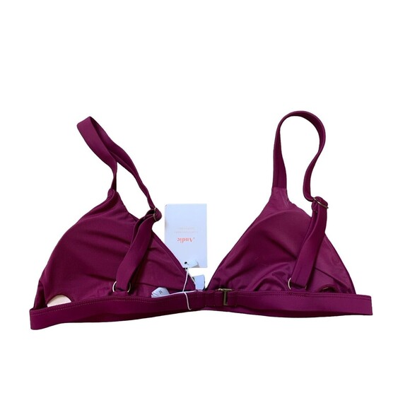 Andie Swim The Caicos Bikini Top Plum Purple Women’s Size Medium Adj Straps New! - Picture 8 of 10